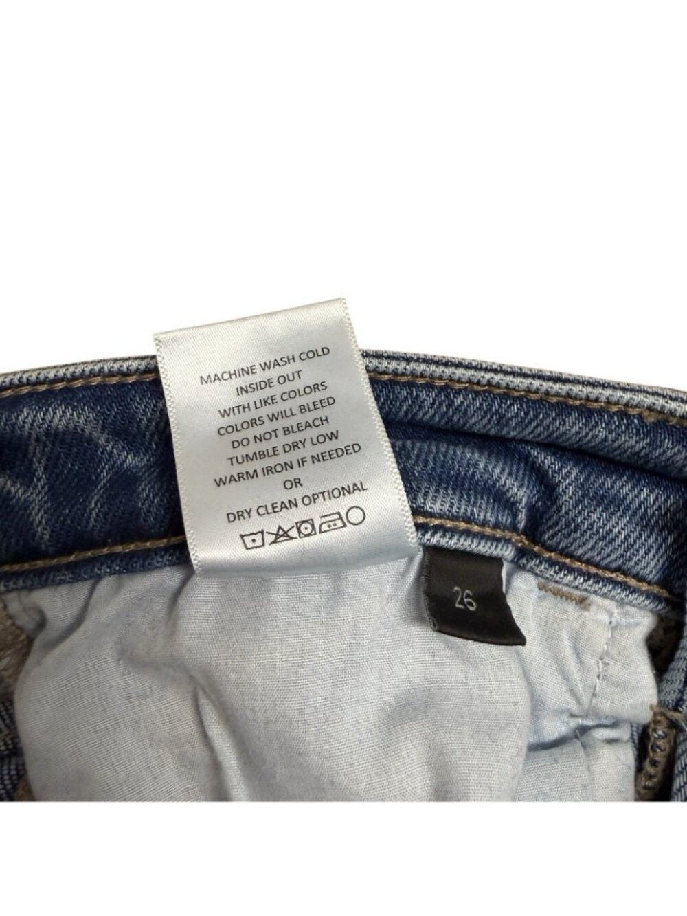 FLYING MONKEY JEANS HIGH RISE STRAIGHT F5383 SIZE 26 STRETCH CLASSIC ILLUMINATE - Picture 7 of 10